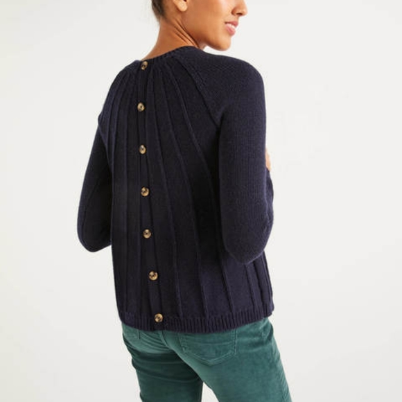 Boden Phoebe Button Back Sweater 